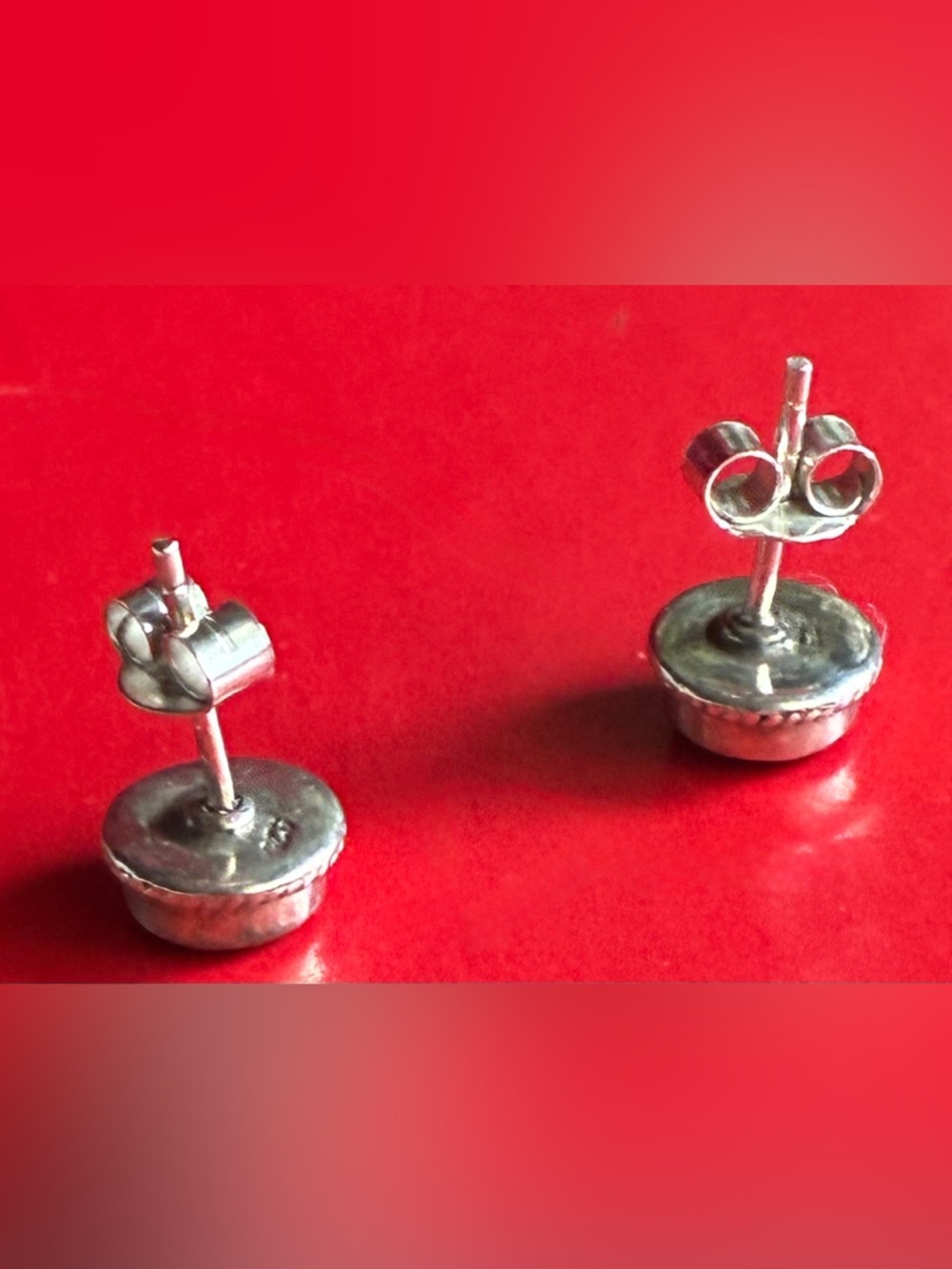 925 Silver Earrings,Sterling Silver Blue Gemstone Stud Earrings - Unbranded - Picture 5 of 6